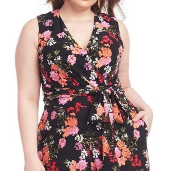 NWT Rachel Roy Floral Jumpsuit 2X - Picture 2 of 4
